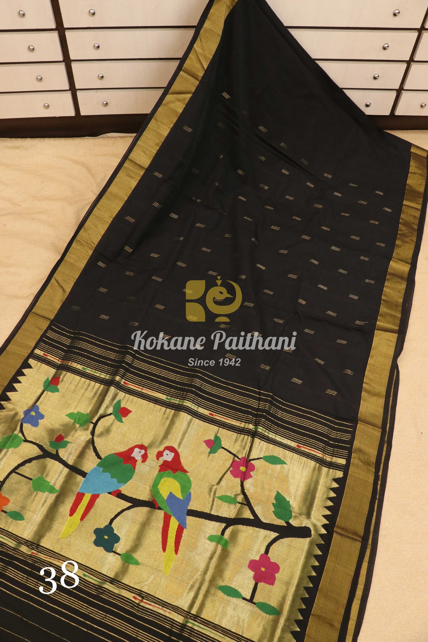 Fancy Pallu Cotton Paithani Saree