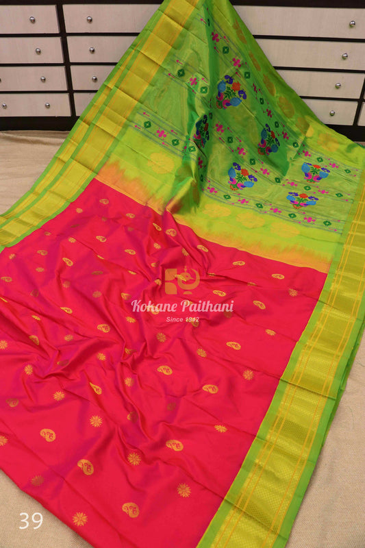 Maharani Pallu Silk Paithani Saree