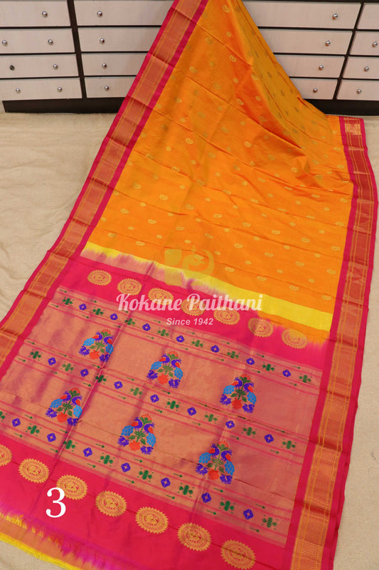 Maharani Pallu Silk Paithani Saree