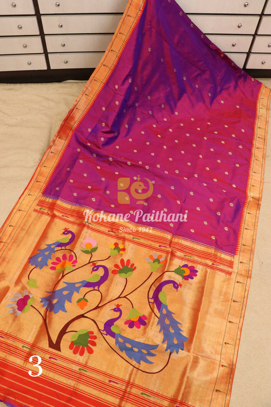 Muniya Brocade Paithani Saree