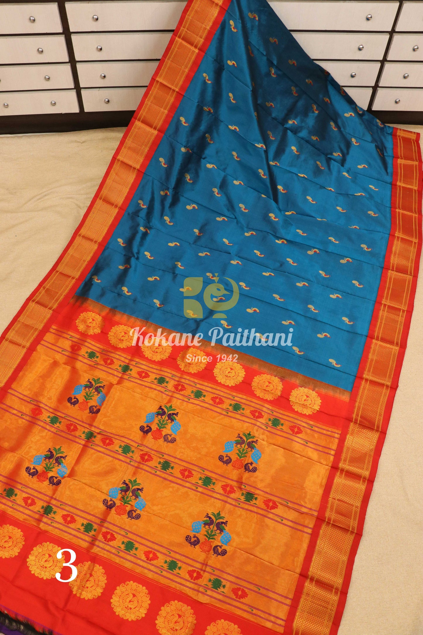 Maharani Pallu Silk Paithani Saree