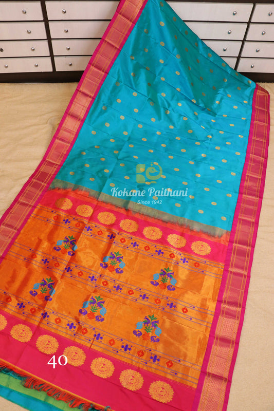 Maharani Pallu Silk Paithani Saree