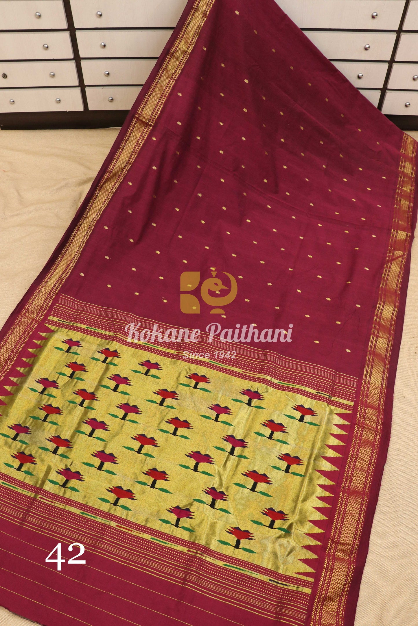 Fancy Pallu Cotton Paithani Saree