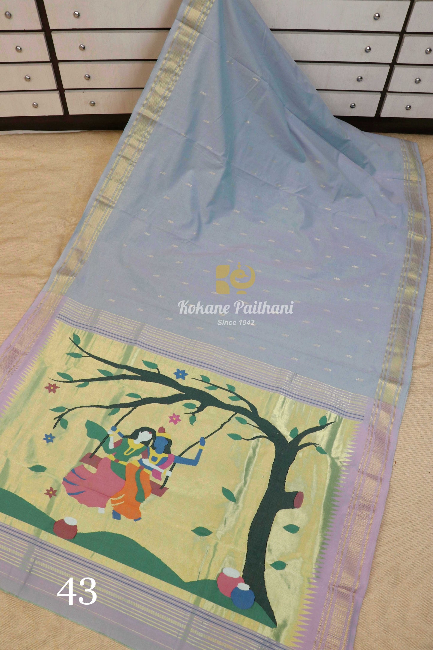 Fancy Pallu Cotton Paithani Saree