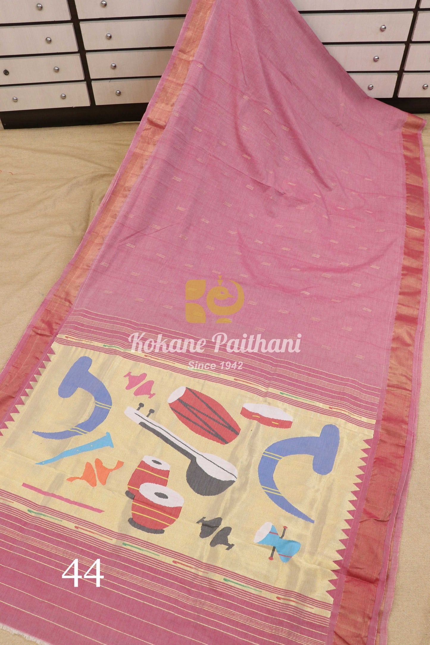 Fancy Pallu Cotton Paithani Saree