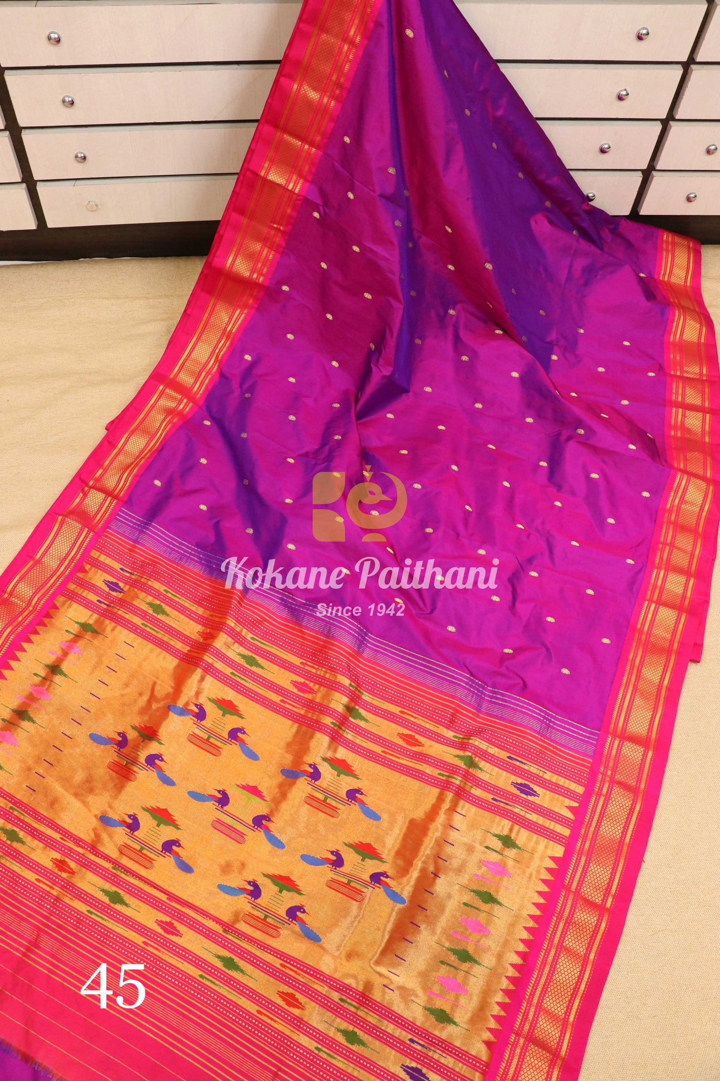 Traditional Pallu Silk Paithani Saree