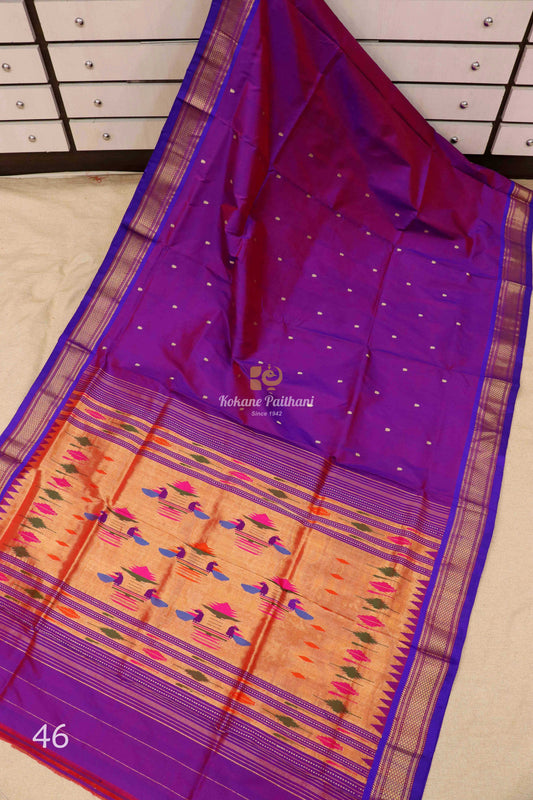 Traditional Pallu Silk Paithani Saree