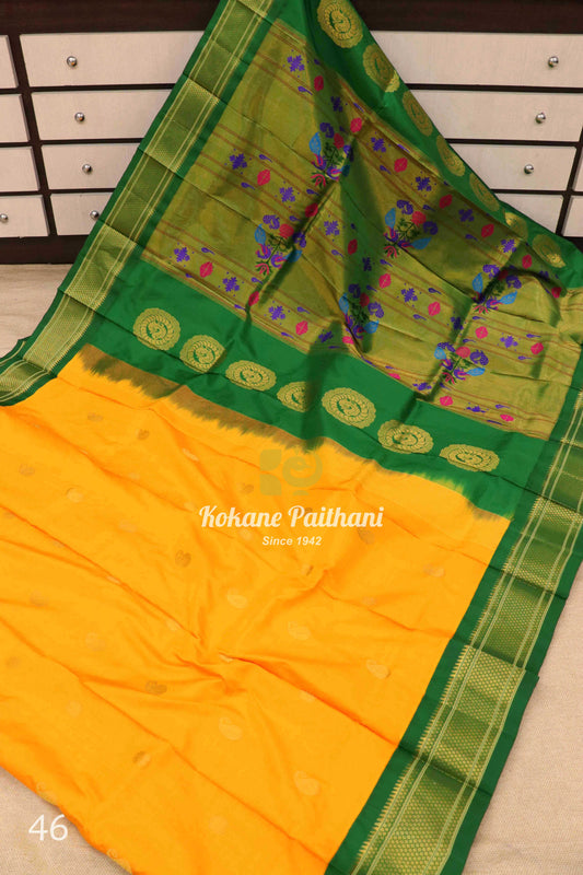 Maharani Pallu Silk Paithani Saree