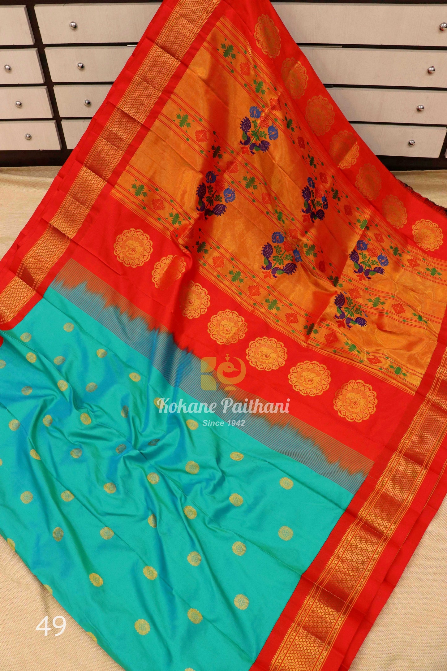 Maharani Pallu Silk Paithani Saree