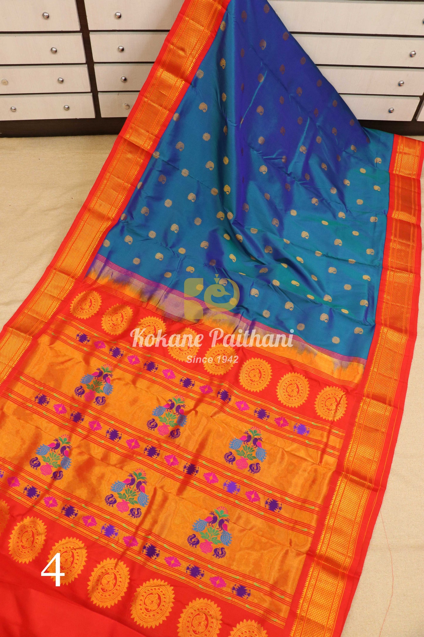 Maharani Pallu Silk Paithani Saree