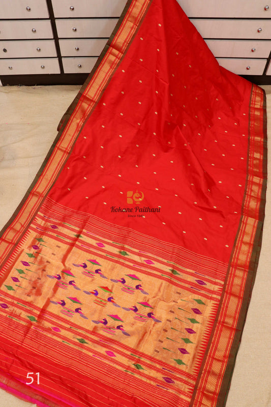 Traditional Pallu Silk Paithani Saree