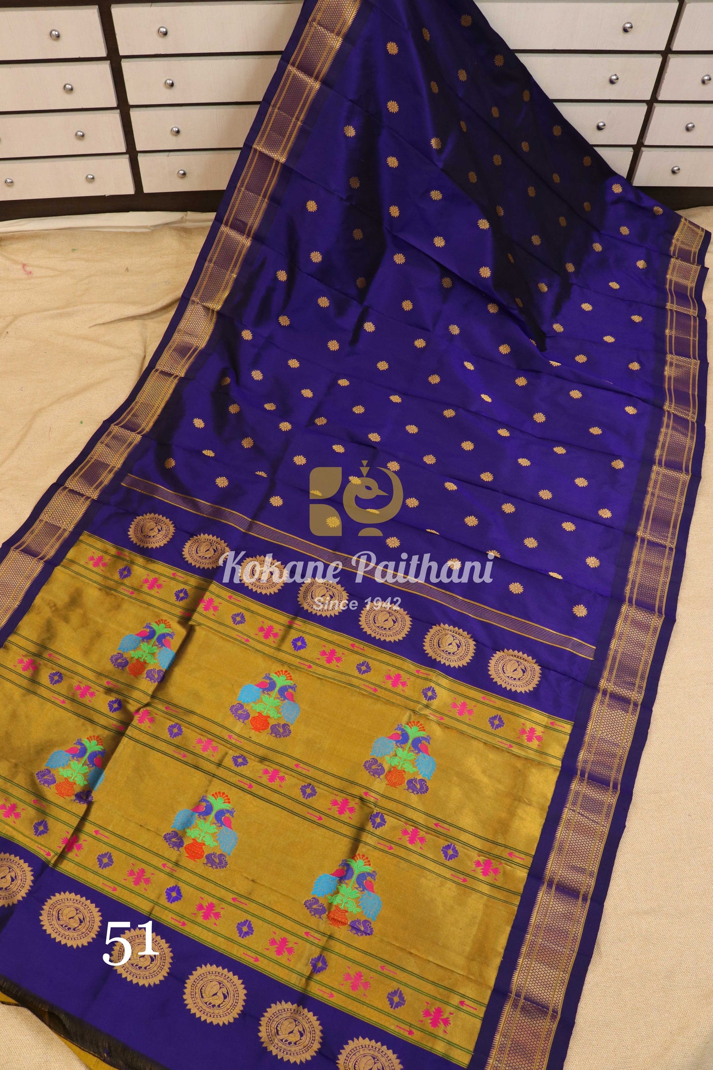 Maharani Pallu Silk Paithani Saree