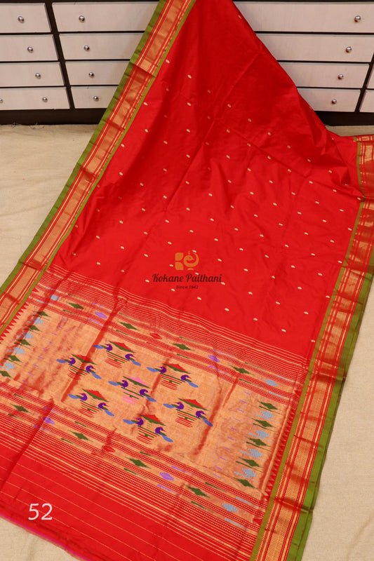 Traditional Pallu Silk Paithani Saree