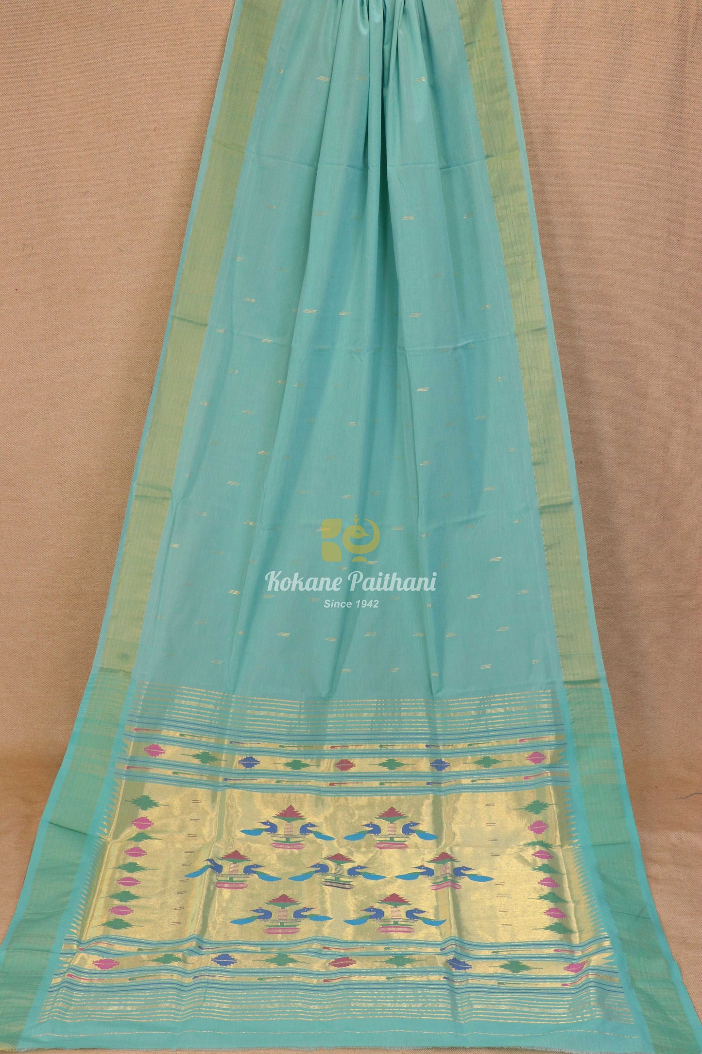 Traditional Pallu Cotton Paithani Saree