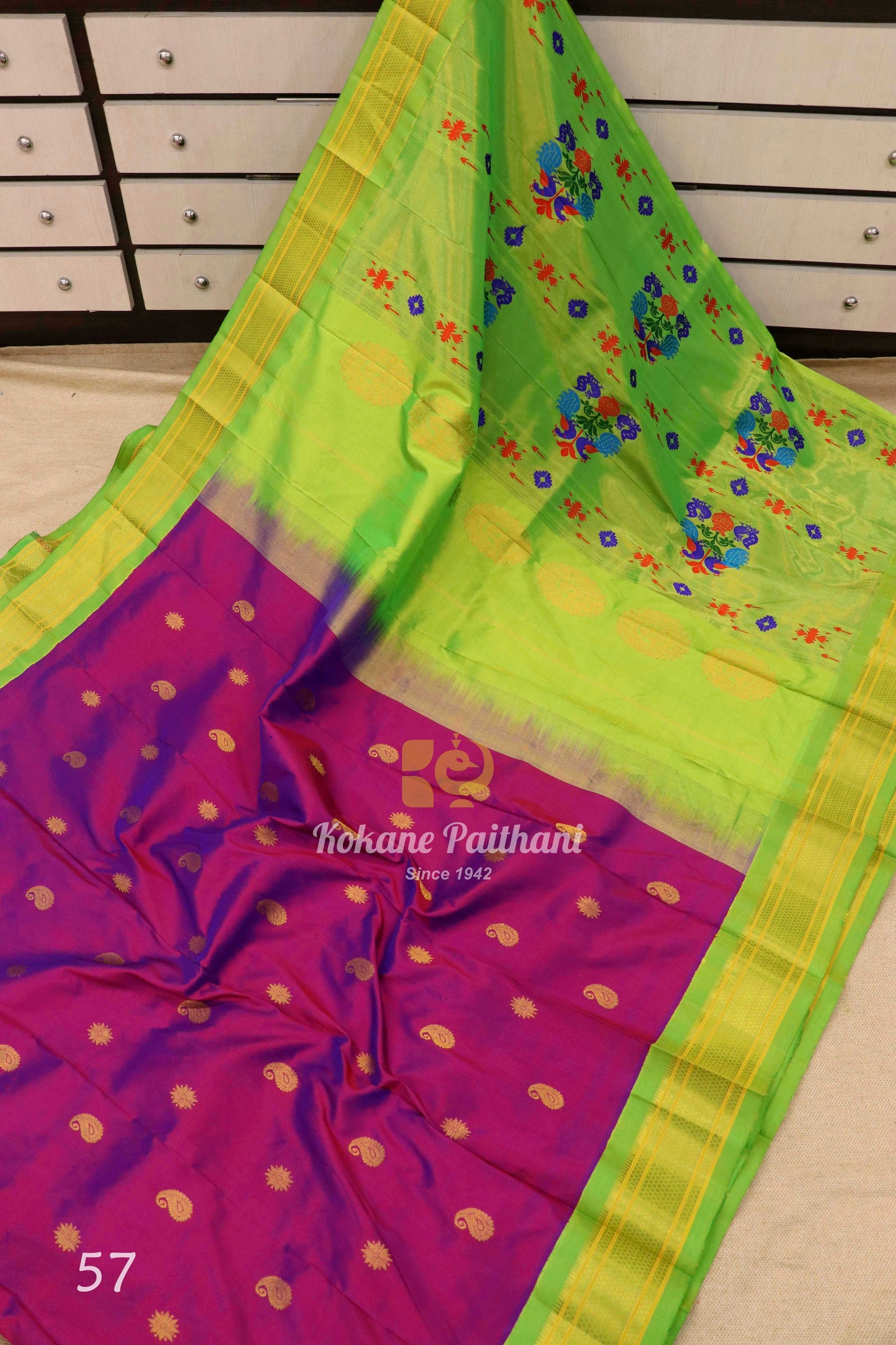 Maharani Pallu Silk Paithani Saree