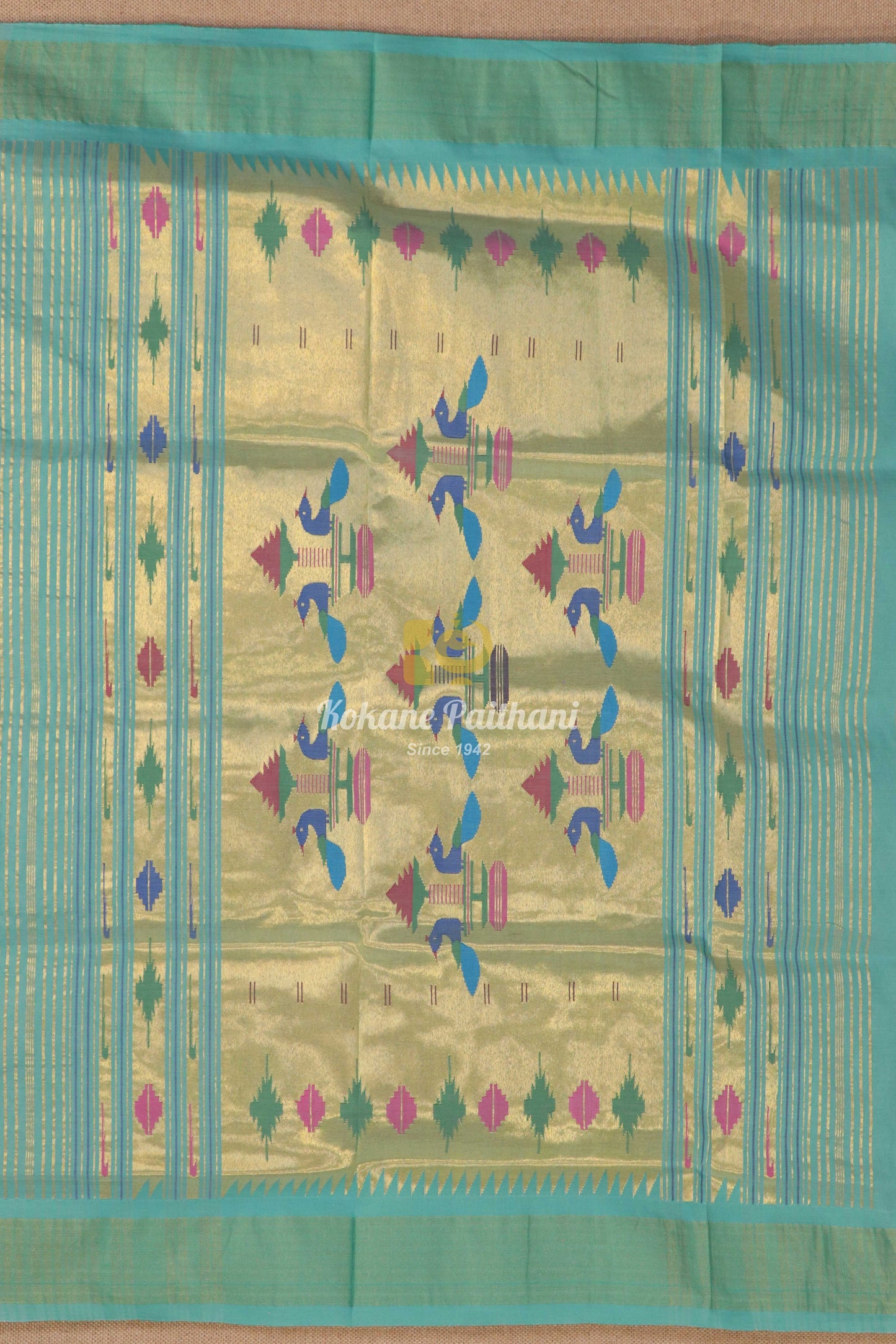 Traditional Pallu Cotton Paithani Saree