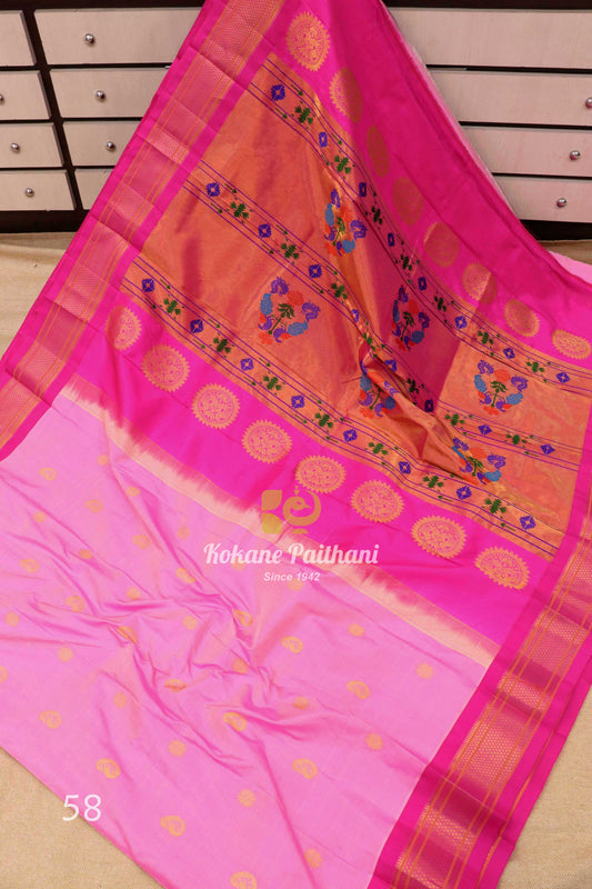 Maharani Pallu Silk Paithani Saree