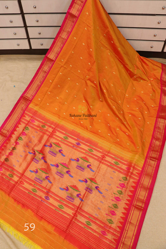 Traditional Pallu Silk Paithani Saree