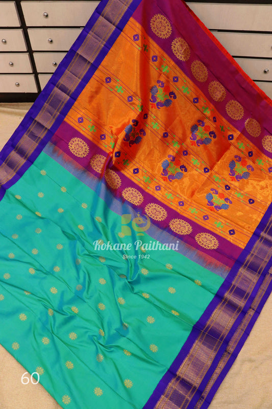 Maharani Pallu Silk Paithani Saree