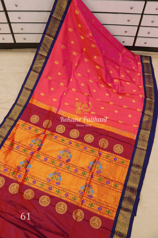 Maharani Pallu Silk Paithani Saree