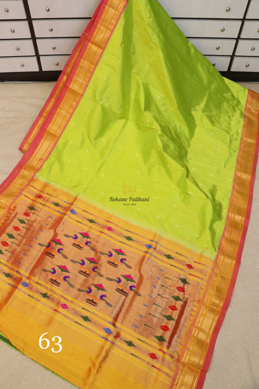 Traditional Pallu Silk Paithani Saree