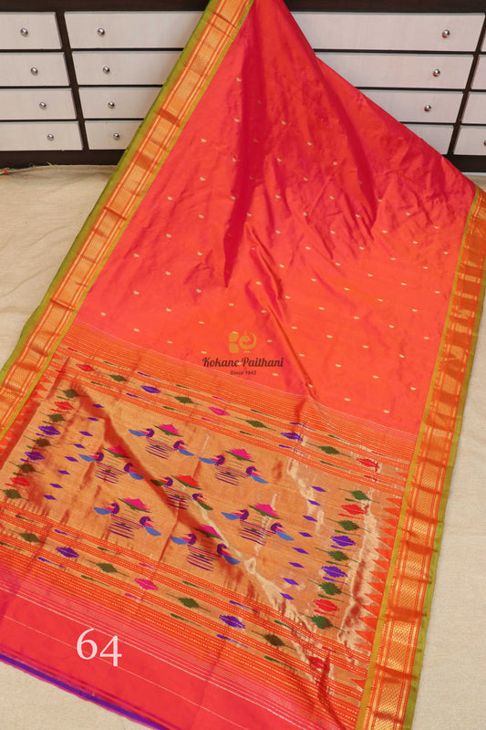 Traditional Pallu Silk Paithani Saree