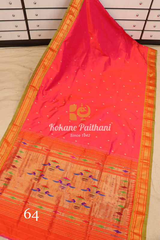 Traditional Pallu Silk Paithani Saree