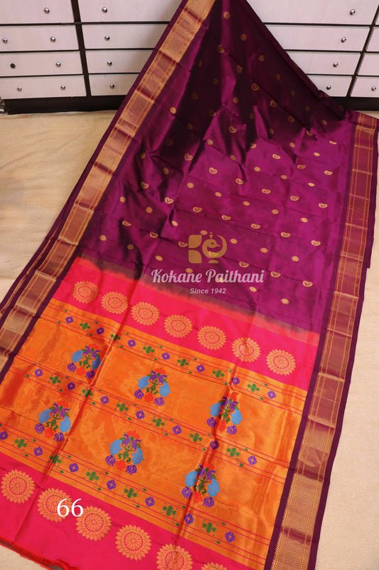 Maharani Pallu Silk Paithani Saree