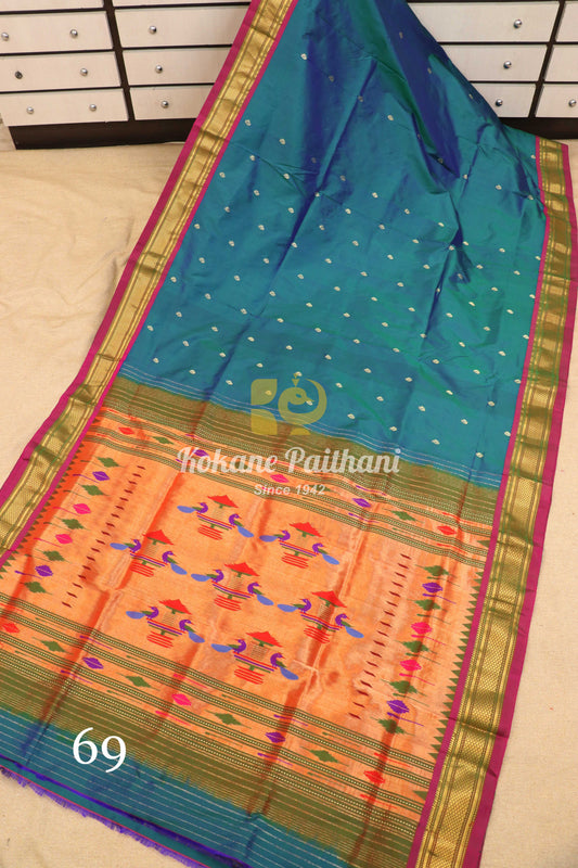 Traditional Pallu Silk Paithani Saree