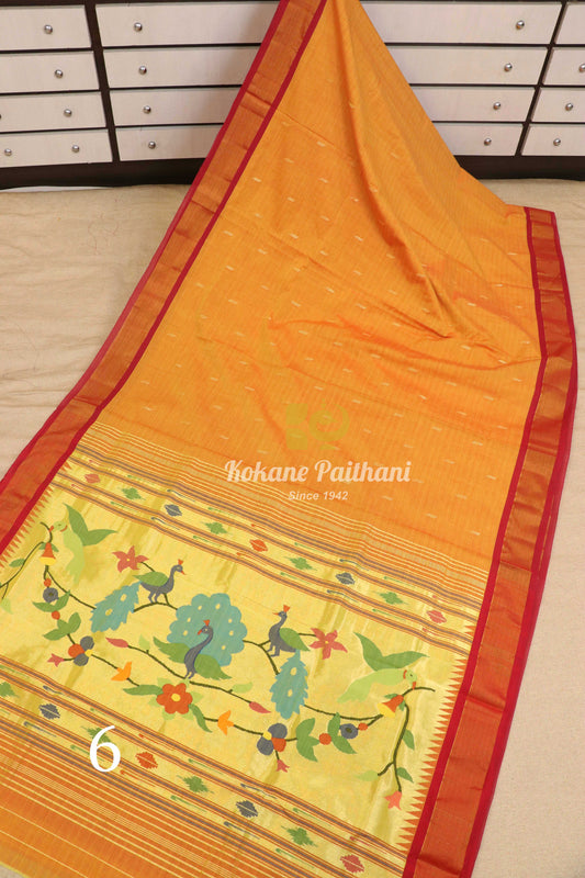 Premium Cotton Paithani Saree