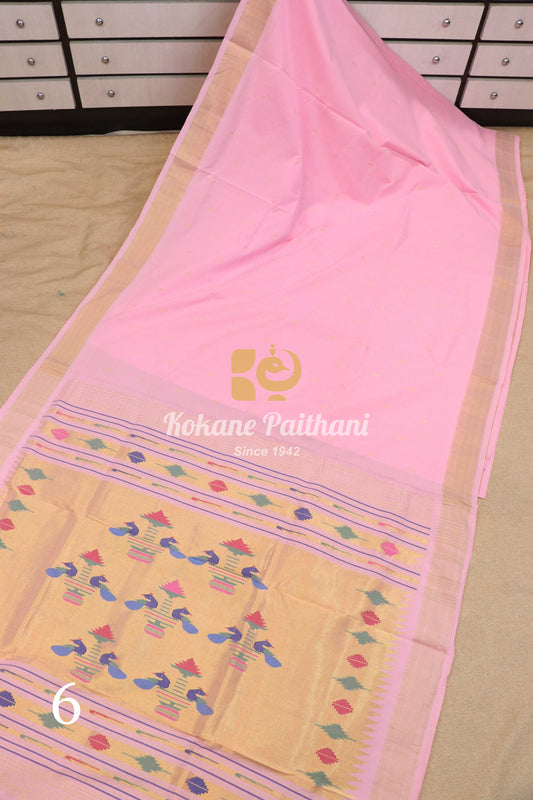 Traditional Pallu Cotton Paithani Saree