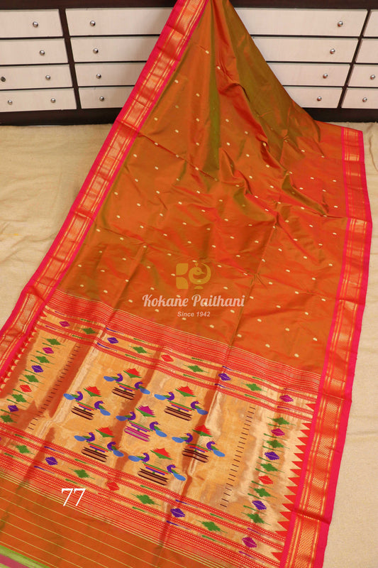 Traditional Pallu Silk Paithani Saree