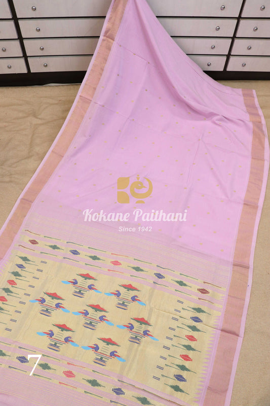 Traditional Pallu Cotton Paithani Saree