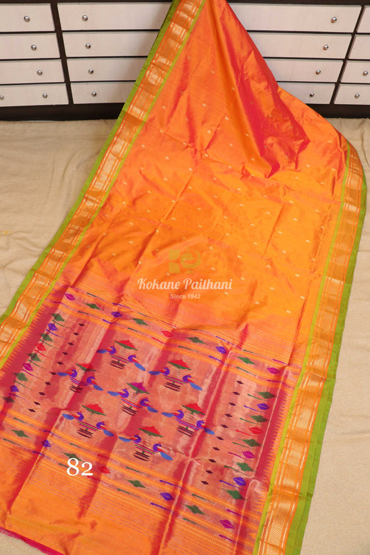 Traditional Pallu Silk Paithani Saree