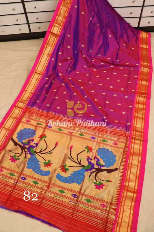 Fancy Pallu Silk Paithani Saree