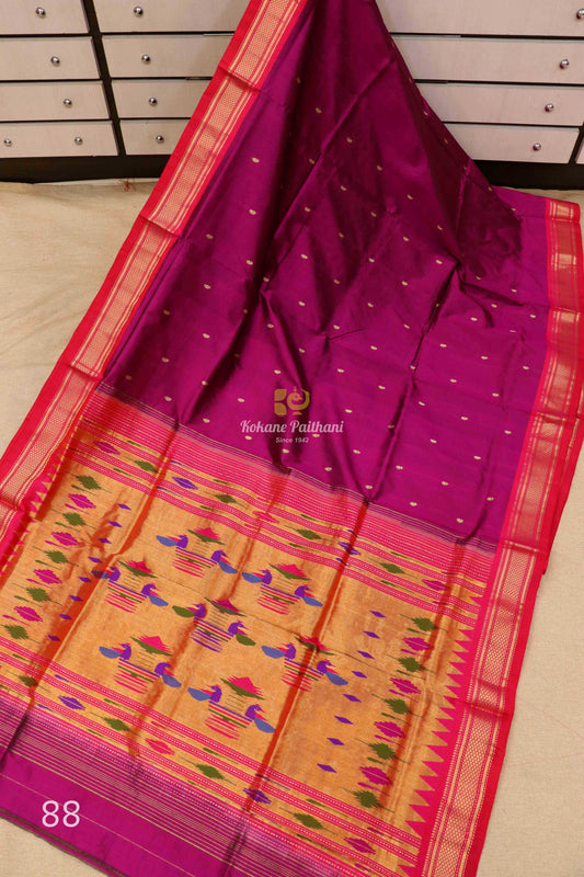 Traditional Pallu Silk Paithani Saree