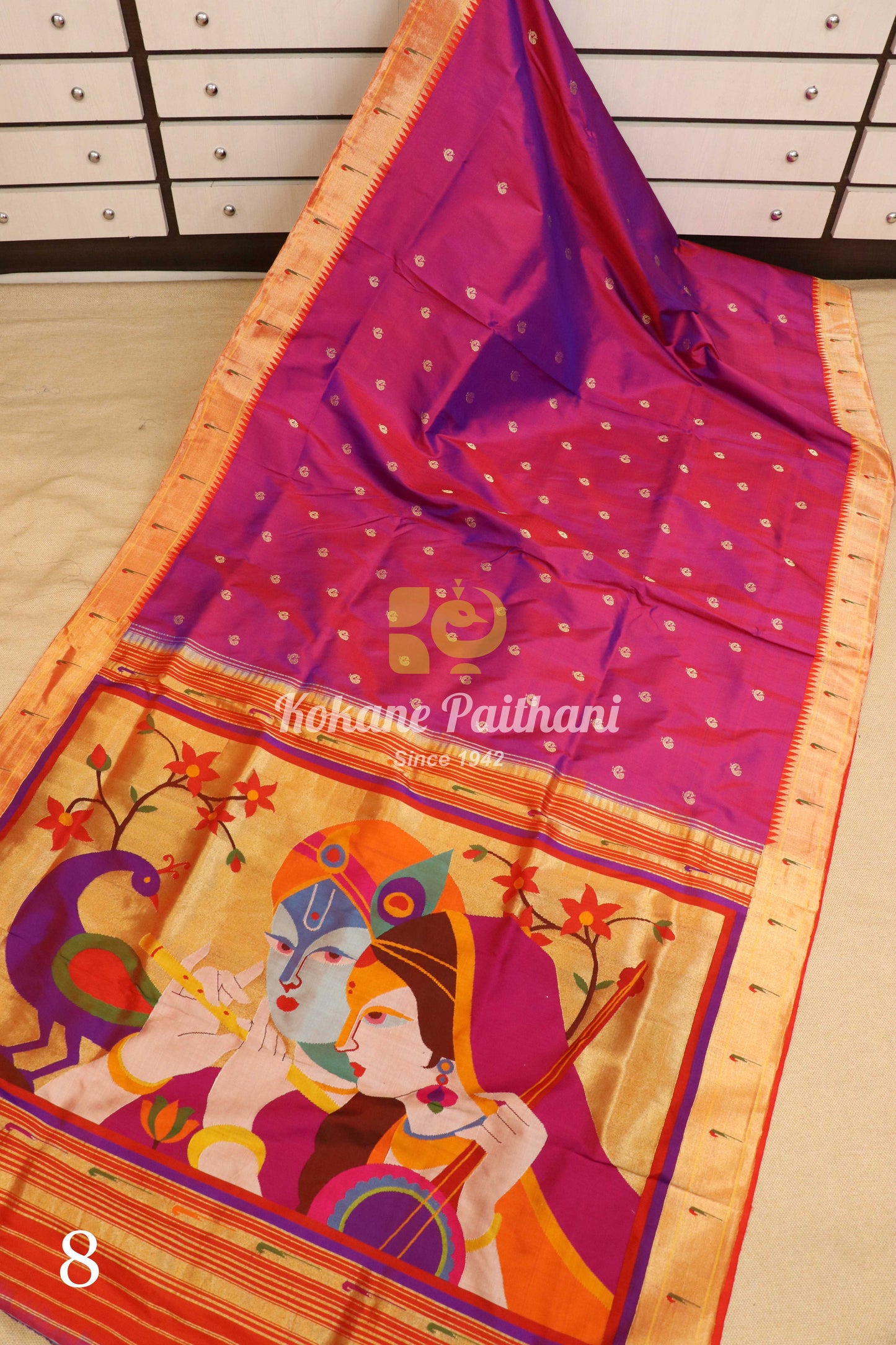 Premium Muniya Brocade Paithani Saree