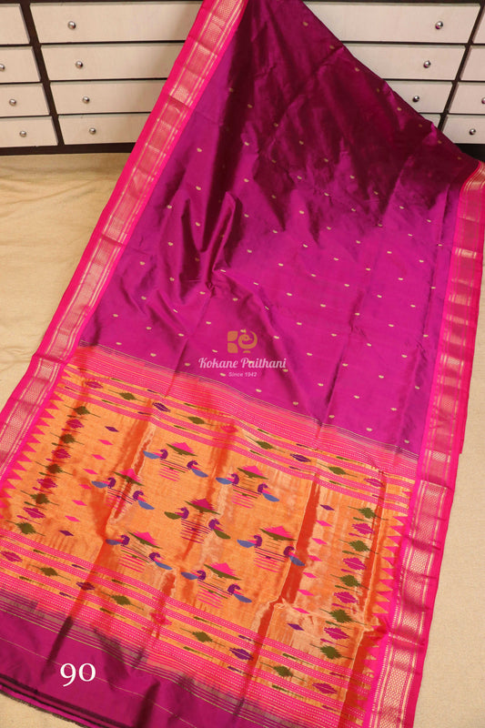 Traditional Pallu Silk Paithani Saree