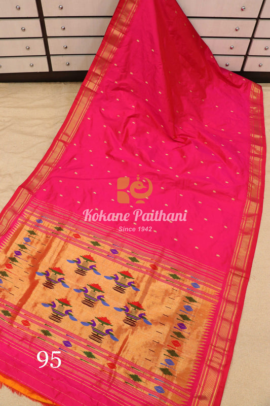 Traditional Pallu Silk Paithani Saree