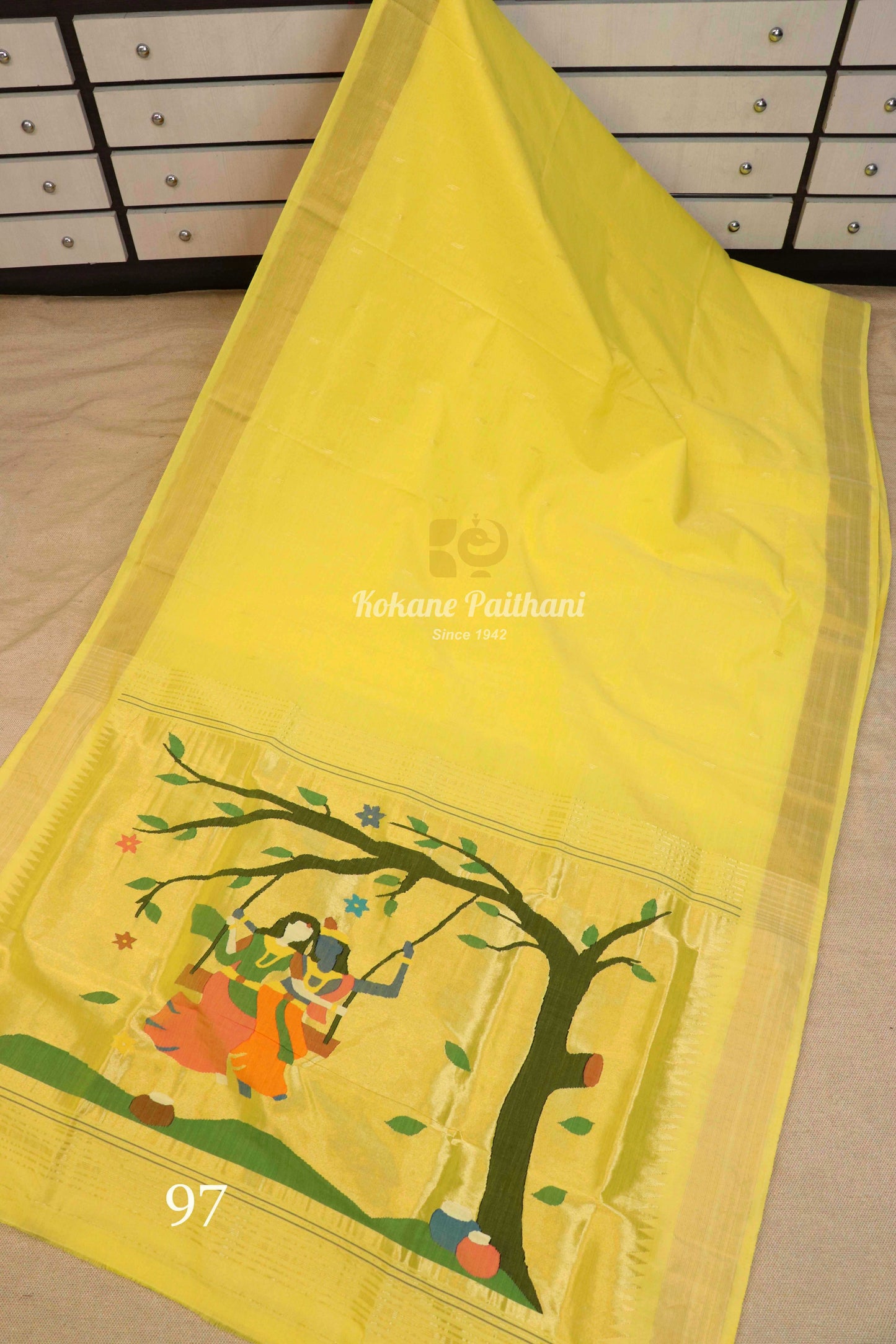 Fancy Pallu Cotton Paithani Saree