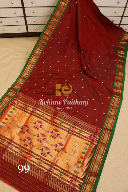 Traditional Pallu Silk Paithani Saree