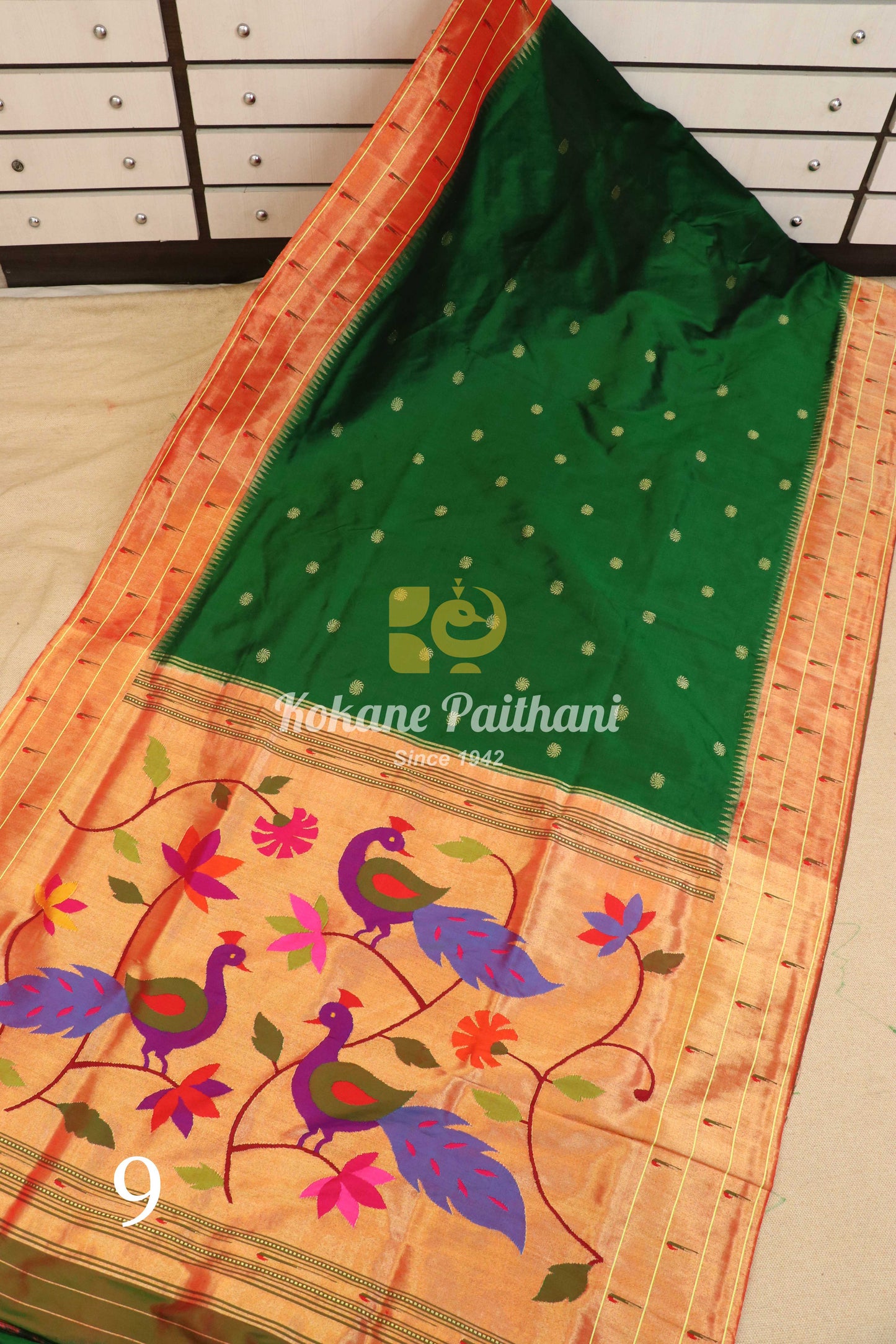 Triple Muniya Brocade Paithani Saree