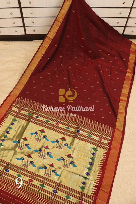 Traditional Pallu Cotton Paithani Saree