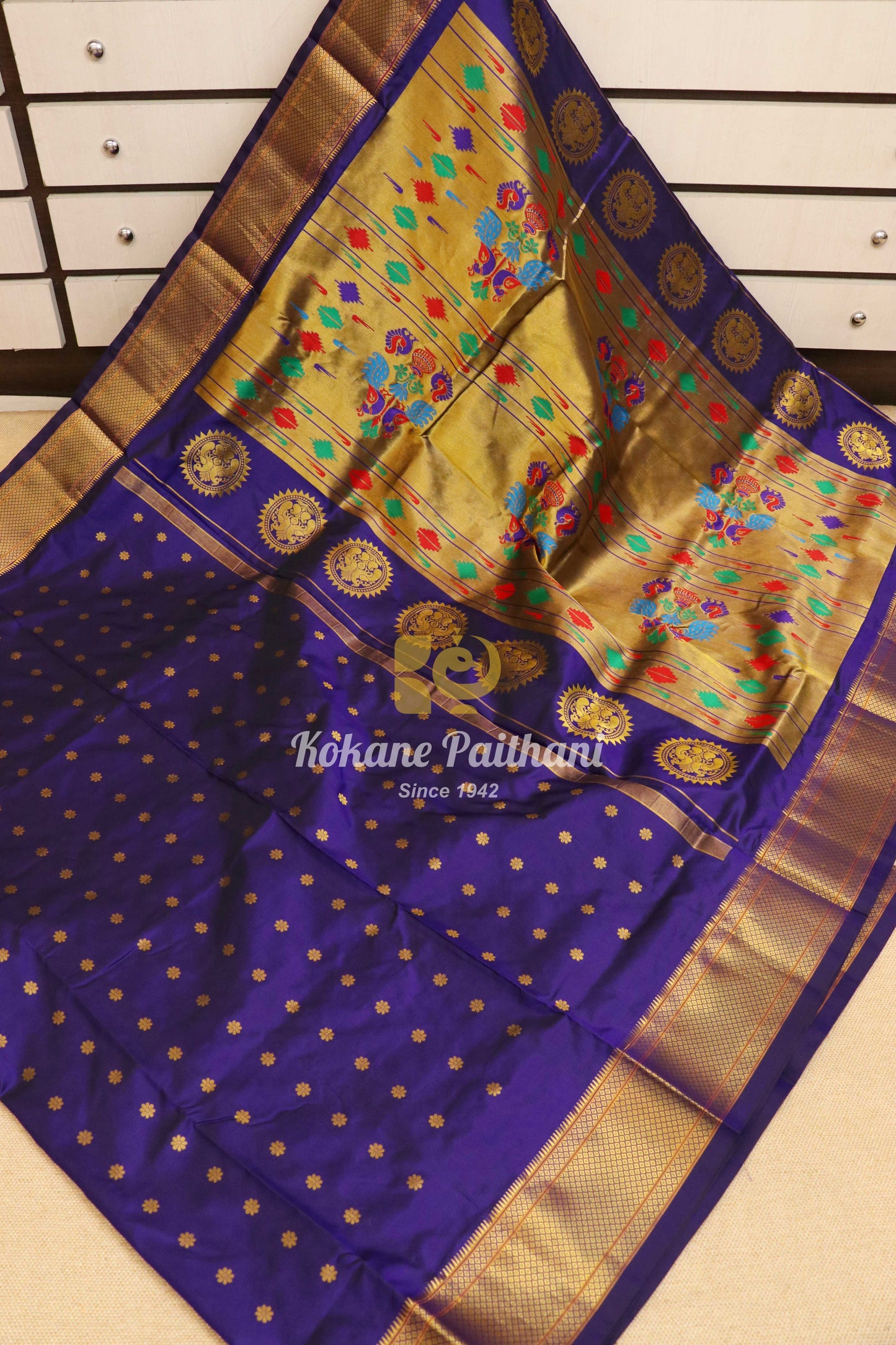 9 Wari Kalanjali Silk Paithani Saree