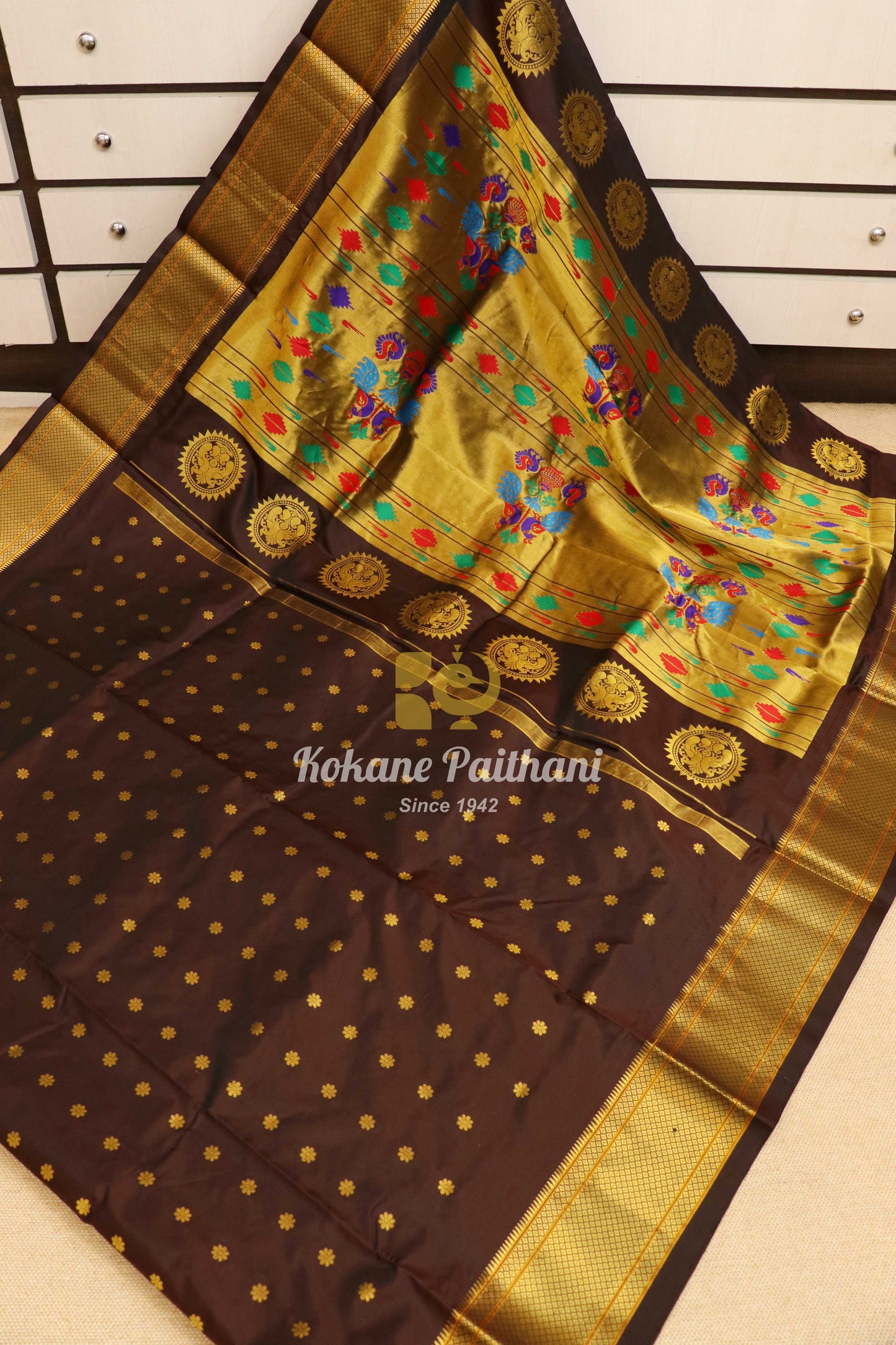 9 Wari Kalanjali Silk Paithani Saree