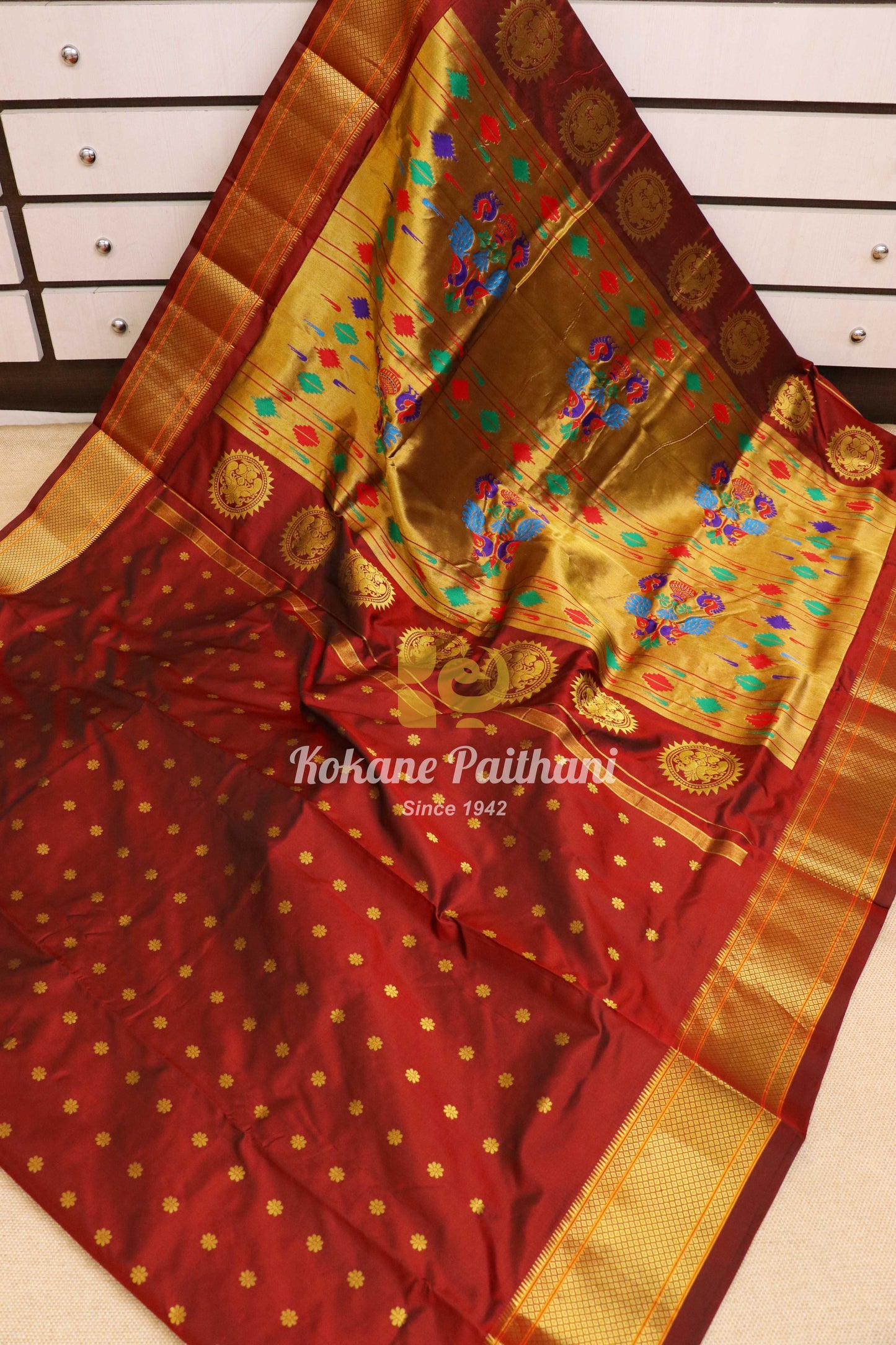 9 Wari Kalanjali Silk Paithani Saree