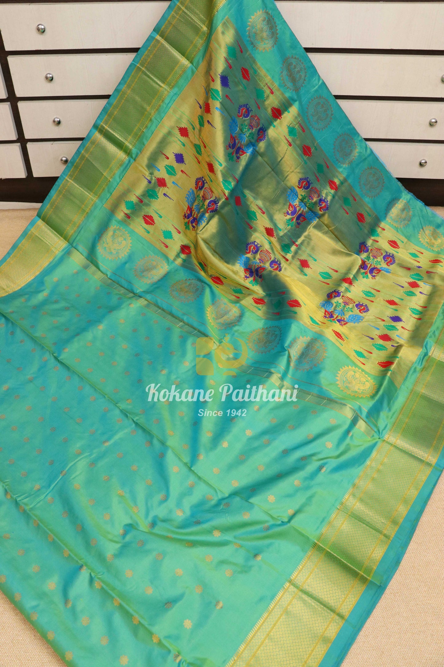 9 Wari Kalanjali Silk Paithani Saree