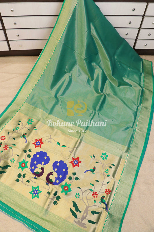 Jari Lining Tissue Semi Paithani