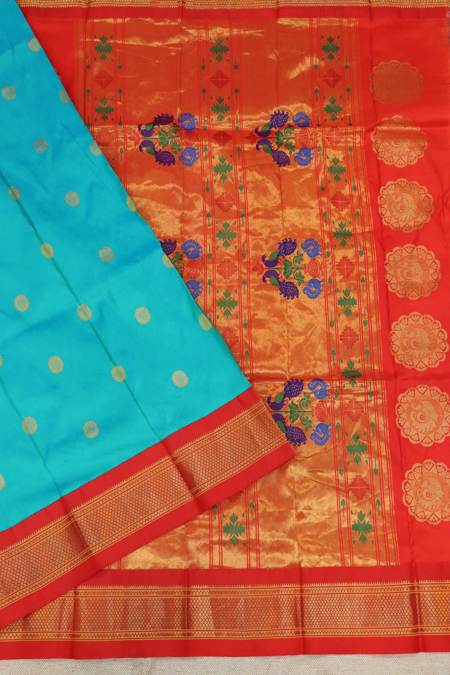 Maharani Pallu Silk Paithani Saree