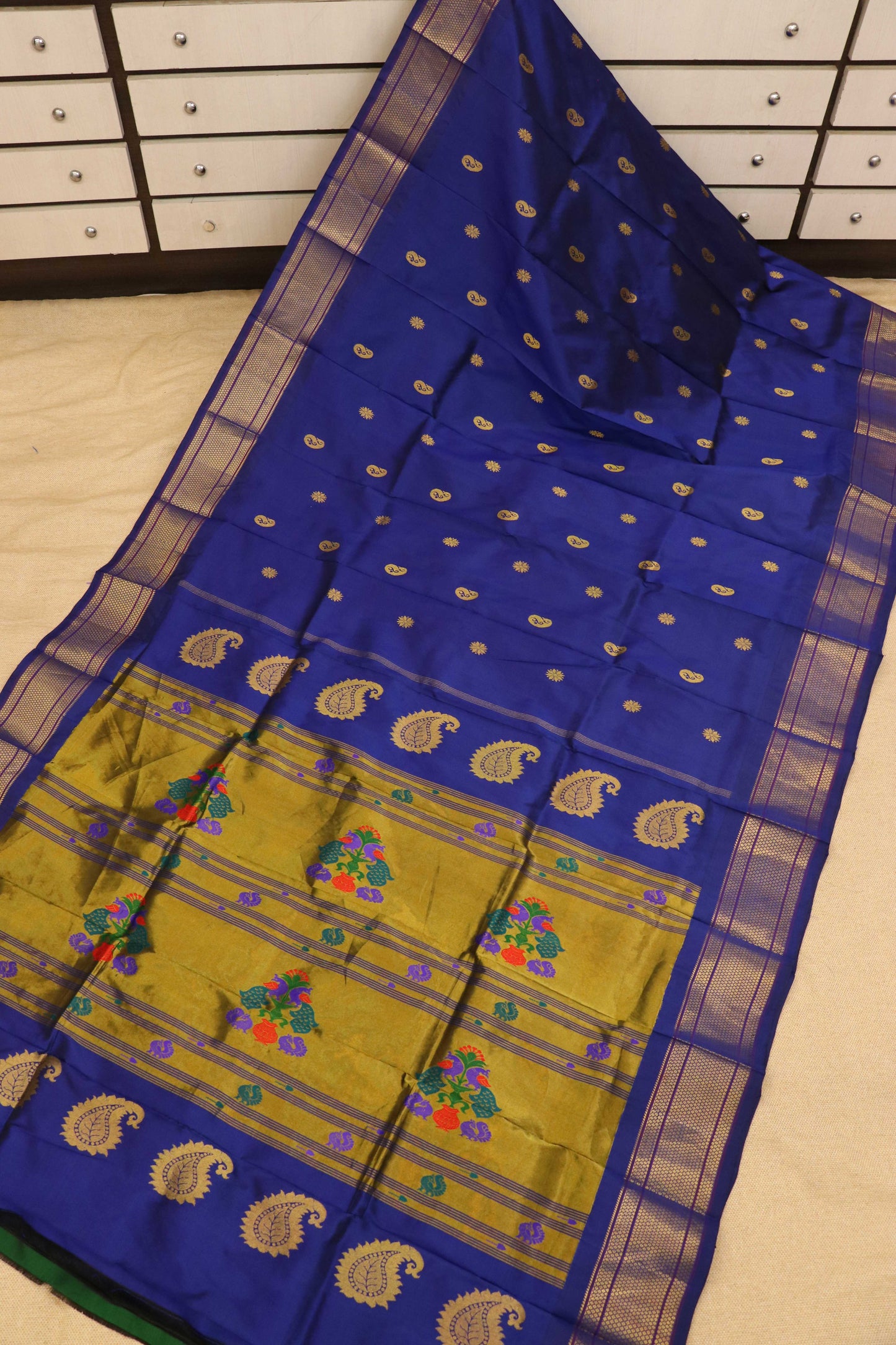 Maharani Pallu Silk Paithani Saree